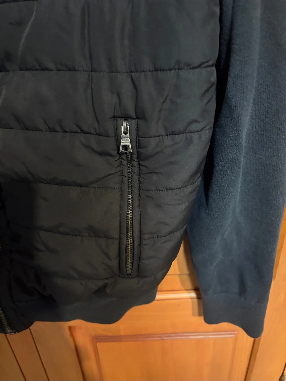Banana Republic Black Quilted Bomber Windbreaker